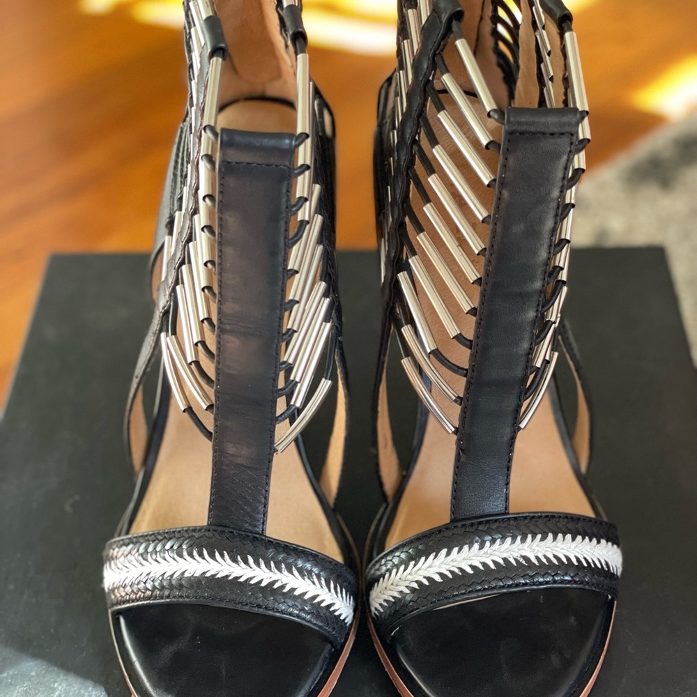 L.A.M.B Fiona cage heels